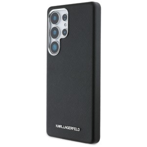 Etui Karl Lagerfeld Saffiano Full        Wrapped Elongated Metal Logo MagSafe do Samsung Galaxy S25 Ultra czarny