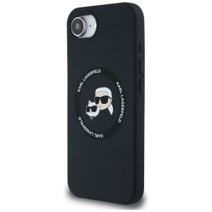 Etui Karl Lagerfeld Silicone             Karl&Choupette Heads MagSafe do iPhone 16e / 17e czarny