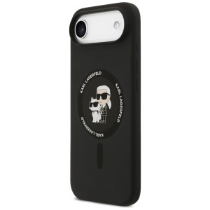Etui Karl Lagerfeld Silicone             Karl&Choupette Ring MagSafe do iPhone Air czarny