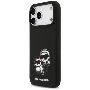 Etui Karl Lagerfeld Silicone K&C Sketch  & Logo MagSafe do iPhone 17 Pro Max czarny
