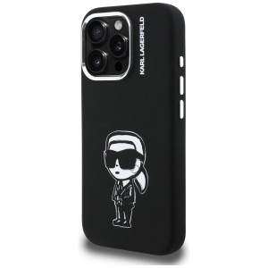 Etui Karl Lagerfeld Silicone Karl Sketch MagSafe do iPhone 16 Pro czarny