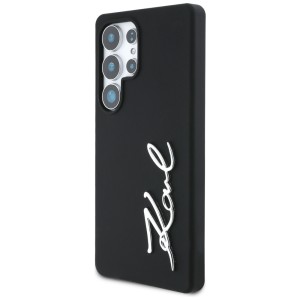 Etui Karl Lagerfeld Silicone Metal       Signature Logo do Samsung Galaxy S25 Ultra czarny