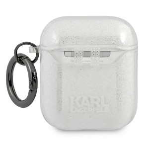 Karl Lagerfeld KLA2UCHGS AirPods 1/2cover srebrny/silver Glitter Choupette