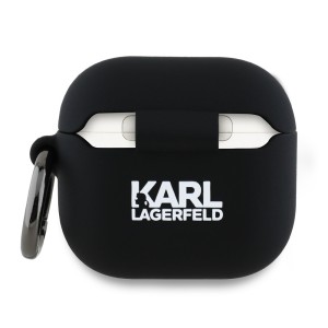 Karl Lagerfeld KLA4RUNCHK AirPods 4      cover czarny/black Silicone Choupette Head 3D
