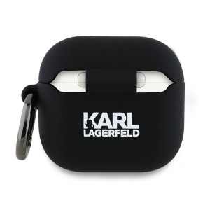 Karl Lagerfeld KLA4RUNIKK AirPods 4      cover czarny/black Silicone Karl Head 3D