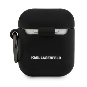 Karl Lagerfeld KLACA2SILCHBK AirPods 1/2 cover czarny/black Silicone Choupette