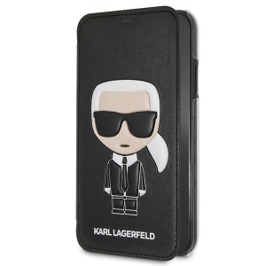 Karl Lagerfeld KLFLBKI61IKPUBK iPhone Xrczarny/black book Iconic Karl Embossed