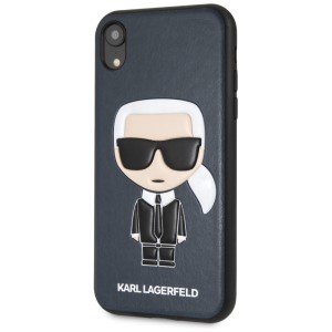 Karl Lagerfeld KLHCI61IKPUBL iPhone Xrhardcase niebieski/blue Iconic Karl Embossed