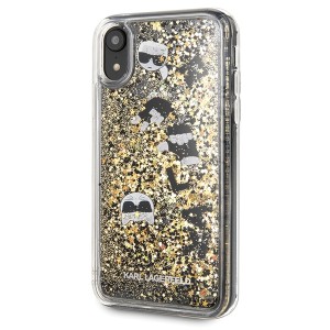 Karl Lagerfeld KLHCI61ROGO iPhone Xrczarno-złoty/black & gold hard case Glitter