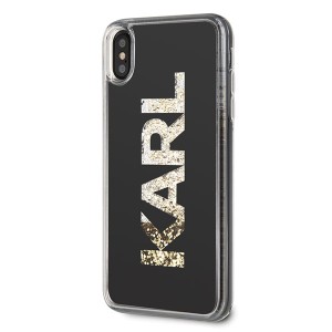 Karl Lagerfeld KLHCI65KAGBK iPhone XsMax czarny/black Karl logo Glitter