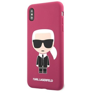 Karl Lagerfeld KLHCI65SLFKFU iPhone Xs Max hardcase fuksja/fushia Silicone Ikonic