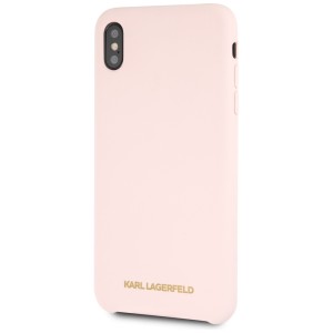 Karl Lagerfeld KLHCI65SLLPG iPhone XsMax hardcase jasnoróżowy/light pink Silicone
