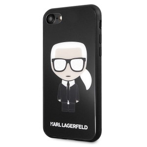 Karl Lagerfeld KLHCI8DLFKBK iPhone 7/8SE 2020 / SE 2022 czarny/black hard case Iconic Karl Glitter
