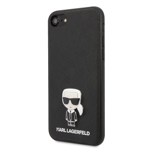 Karl Lagerfeld KLHCI8IKFBMBK iPhone 7/8SE 2020 / SE 2022 hardcase czarny/black Saffiano Ikonik Metal