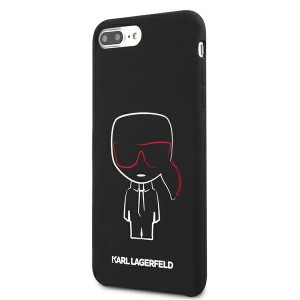 Karl Lagerfeld KLHCI8LSLKCBK  iPhone 7/8 Plus hardcase czarny/black Silicone Karl Iconic