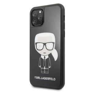 Karl Lagerfeld KLHCN58DLFKBK iPhone 11 Pro czarny/black hard case Iconic Karl Glitter