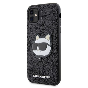 Karl Lagerfeld KLHCN61G2CPK iPhone 11 /Xr 6.1" czarny/black hardcase Glitter Choupette Patch