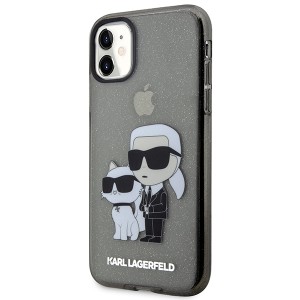Karl Lagerfeld KLHCN61HNKCTGK iPhone 11/ Xr 6,1" czarny/black hardcase Gliter Karl&Choupette