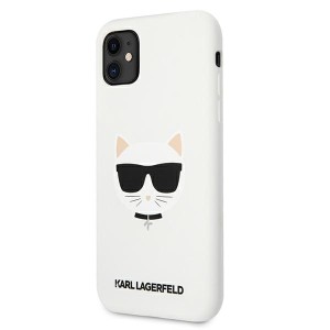 Karl Lagerfeld KLHCN61SLCHWH iPhone11 6,1" / Xr  hardcase biały/white Silicone Choupette