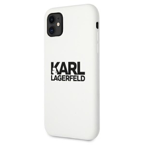 Karl Lagerfeld KLHCN61SLKLWH iPhone 116,1" / Xr Silicone Stack Logo biały/white