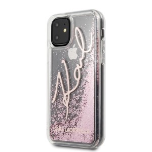 Karl Lagerfeld KLHCN61TRKSRG iPhone 116,1" / Xr różowo-złoty/rose gold Glitter Signature