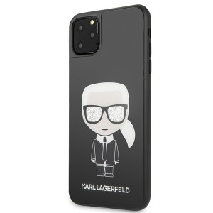 Karl Lagerfeld KLHCN65DLFKBK iPhone 11Pro Max czarny/black hard case Iconic Karl Glitter