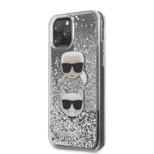 Karl Lagerfeld KLHCN65KCGLSL iPhone 11 Pro Max hardcase srebrny/silver Glitter Karl&Choupette