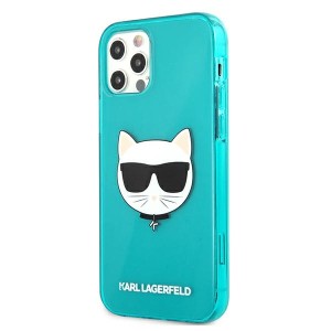 Karl Lagerfeld KLHCP12LCHTRB iPhone12 Pro Max 6,7" niebieski/blue hardcase Glitter Choupette Fluo
