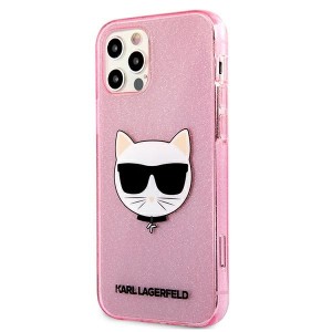 Karl Lagerfeld KLHCP12LCHTUGLP iPhone12 Pro Max 6,7" różowy/pink hardcase Glitter Choupette