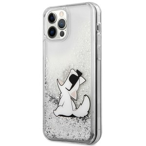 Karl Lagerfeld KLHCP12LGCFS iPhone 12Pro Max 6,7" srebrny/silver hardcase Liquid Glitter Choupette Fun