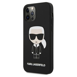Karl Lagerfeld KLHCP12LSLFKBK iPhone 12Pro Max  6,7" hardcase czarny/black Silicone Iconic