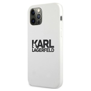 Karl Lagerfeld KLHCP12LSLKLWH iPhone12 Pro Max 6,7" Silicone Stack Logo biały/white