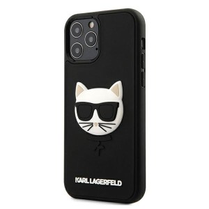 Karl Lagerfeld KLHCP12MCH3DBK iPhone 12/12 Pro 6,1" czarny/black hardcase 3D Rubber Choupette