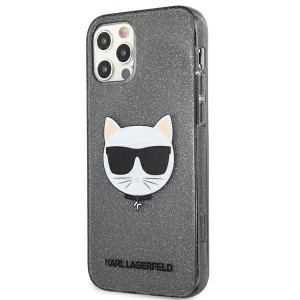 Karl Lagerfeld KLHCP12MCHTUGLB iPhone12/12 Pro 6,1" czarny/black hardcase Glitter Choupette