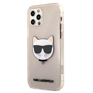 Karl Lagerfeld KLHCP12MCHTUGLGO iPhone 12/12 Pro 6,1" złoty/gold hardcase Glitter Choupette