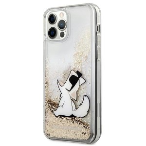 Karl Lagerfeld KLHCP12MGCFD iPhone 12/ 12 Pro 6,1" złoty/gold hardcase Liquid Glitter Choupette Fun