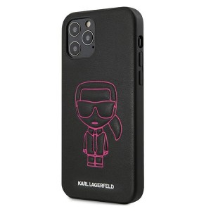 Karl Lagerfeld KLHCP12MPCUIKPI iPhone12/12 Pro 6,1" różowy/pink hardcase Karl Ikonik Outline