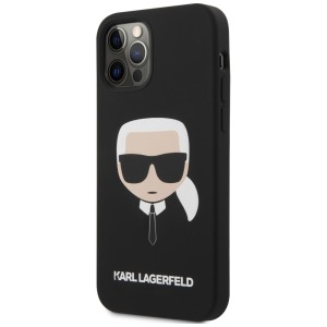 Karl Lagerfeld KLHCP12MSLKHBK iPhone 12/12 Pro 6,1" czarny/black hardcase Silicone Karl`s Head