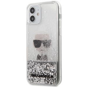 Karl Lagerfeld KLHCP12SGLIKSL iPhone 12 mini 5,4" srebrny/silver hardcase Ikonik Liquid Glitter