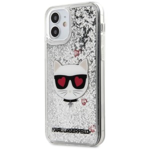 Karl Lagerfeld KLHCP12SLCGLSL iPhone 12 mini 5,4" srebrny/silver hardcase Liquid Glitter Choupette