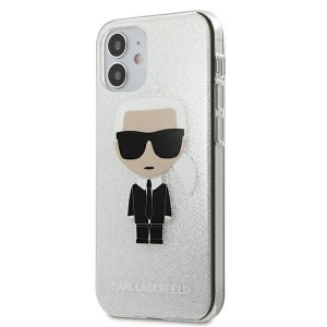 Karl Lagerfeld KLHCP12SPCUTRIKSL iPhone12 mini 5,4" srebrny/silver hardcase Glitter Ikonik Karl