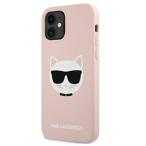Karl Lagerfeld KLHCP12SSLCHLP iPhone12 mini 5,4" hardcase jasno różowy/light pink Silicone Choupette