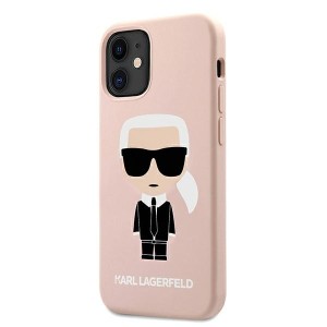 Karl Lagerfeld KLHCP12SSLFKPI iPhone 12mini 5,4" hardcase jasnoróżowy/light pink Silicone Iconic
