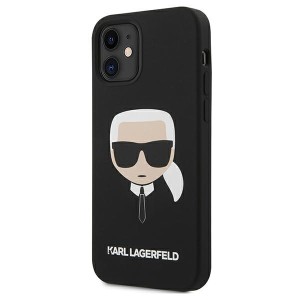 Karl Lagerfeld KLHCP12SSLKHBK iPhone 12 mini 5,4" czarny/black hardcase Silicone Karl`s Head