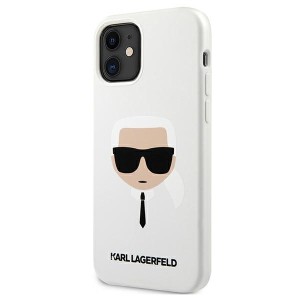 Karl Lagerfeld KLHCP12SSLKHWH iPhone12 mini 5,4" biały/white hardcase Silicone Karl`s Head