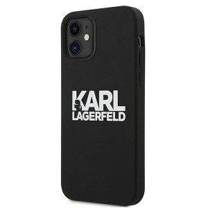 Karl Lagerfeld KLHCP12SSLKLRBK iPhone12 mini 5,4" Silicone Stack Logo czarny/black