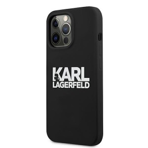 Karl Lagerfeld KLHCP13LSLKLRBK iPhone 13Pro / 13 6,1" Silicone Stack Logo czarny/black