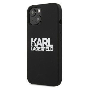 Karl Lagerfeld KLHCP13MSLKLRBK iPhone 13/ 14 / 15 6,1" Silicone Stack Logo czarny/black