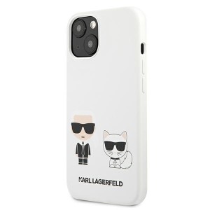 Karl Lagerfeld KLHCP13MSSKCW iPhone 13/ 14 / 15 6,1" hardcase biały/white Silicone Karl & Choupette