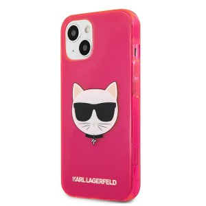 Karl Lagerfeld KLHCP13SCHTRP iPhone 13mini 5,4" różowy/pink hardcase Glitter Choupette Fluo